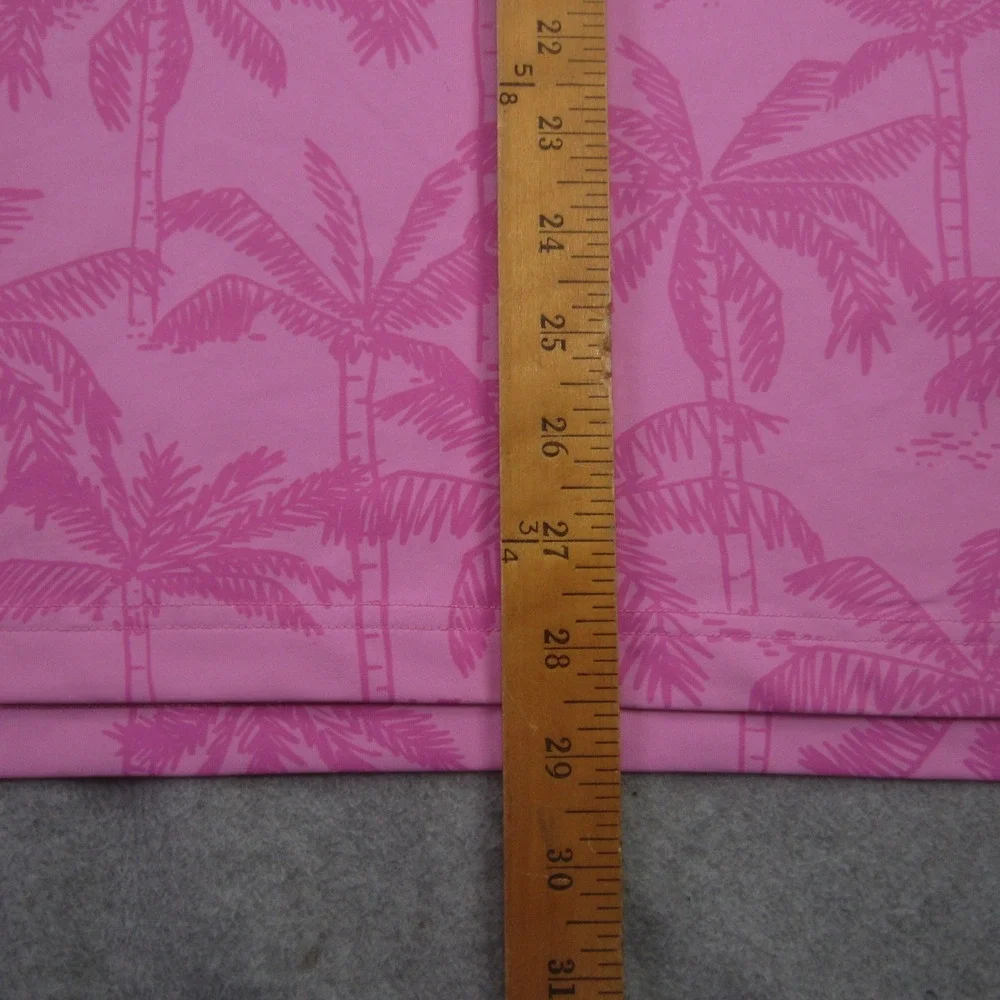 Chubbies Polo Shirt Mens Large Pink Palm Tree Performance Short Sleeve Stretch - Picture 10 of 16